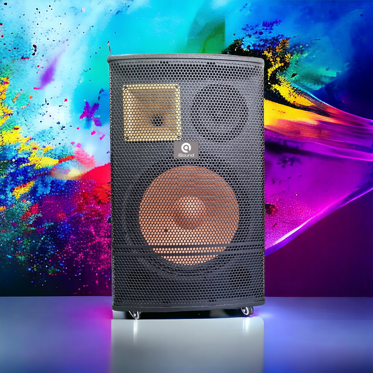 Loa kéo iSound SP2123B (300W, Bass 50cm, Micro, Karaoke, Bluetooth, USB, FM, SD card, Remote)